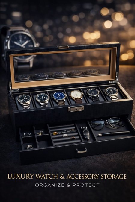 منظم اكسسوار جلد اسود