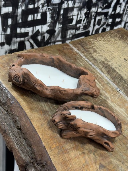 شمعة معطرة جذع شجرة