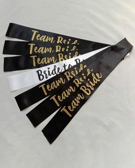 اوشحة Bride و Team Bride