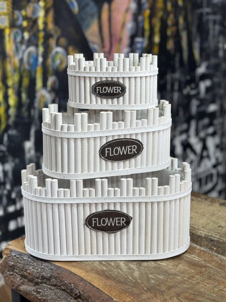 صندوق خشب فلور اسطواني