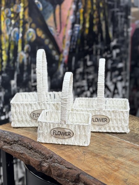 سلة فلور قش